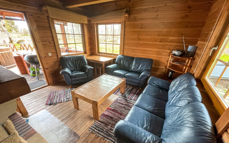 Group sleeping room in the sauna house (with 6 mattresses)